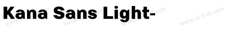 Kana Sans Light字体转换